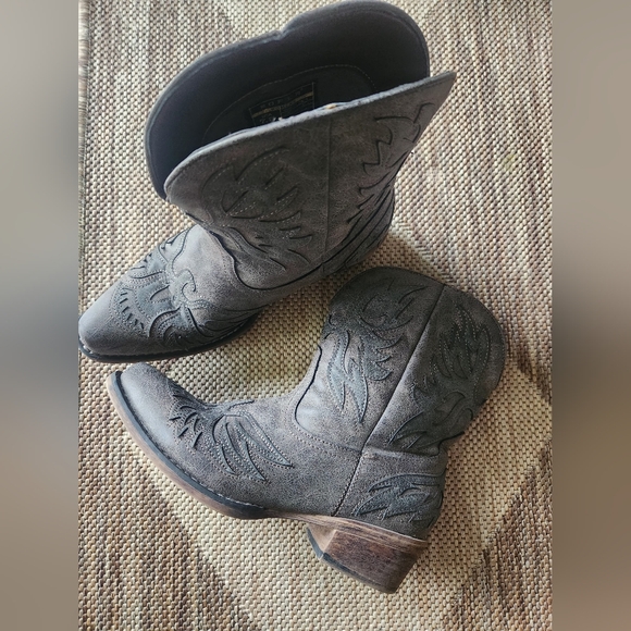 Roper Shoes - Roper Gray Western Cowboy Boots